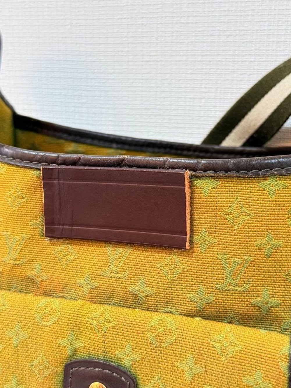 Louis Vuitton Green Ombre Shoulder Bag with Front Pocket and Brown Trim - Picture 12 of 12